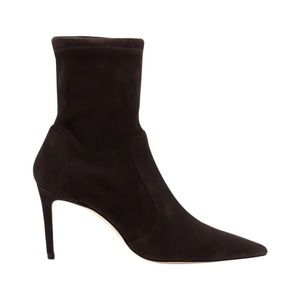 NWT Stuart Weitzman 11.5 Black 85 stretch satin bootie